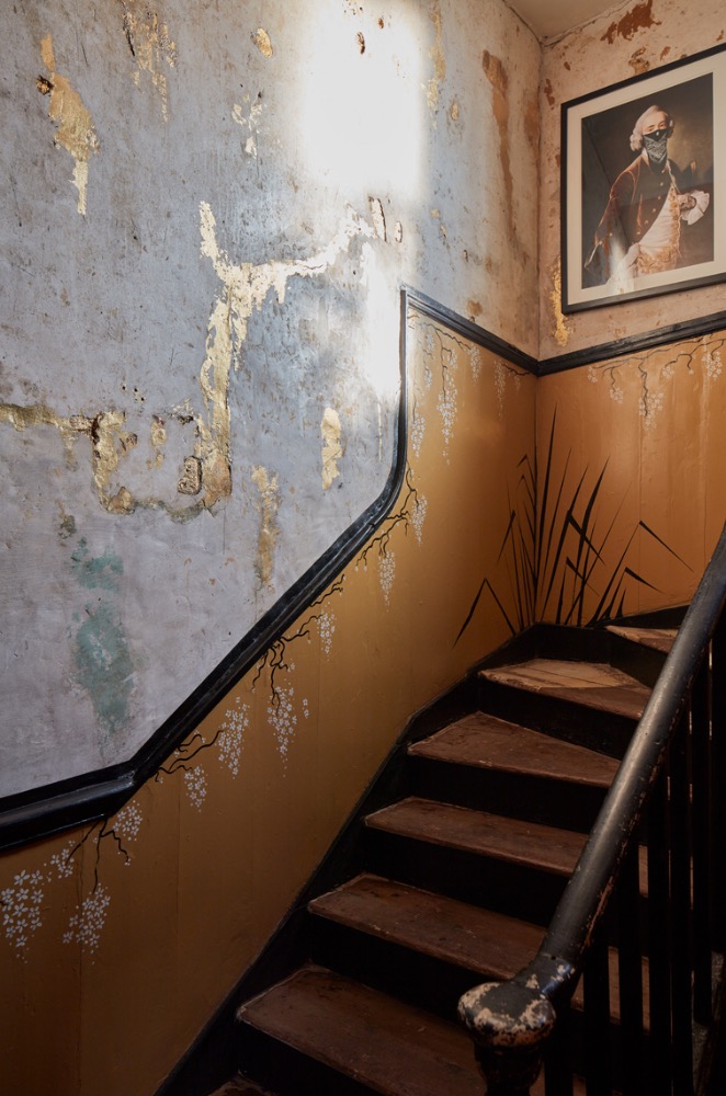 Beautiful Wall Art at Stairs